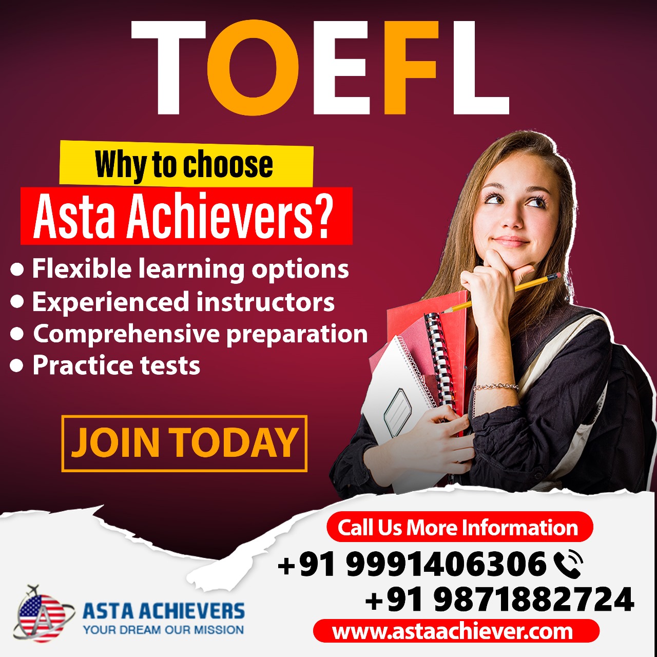 TOEFL – Test of English as A Foreign Language